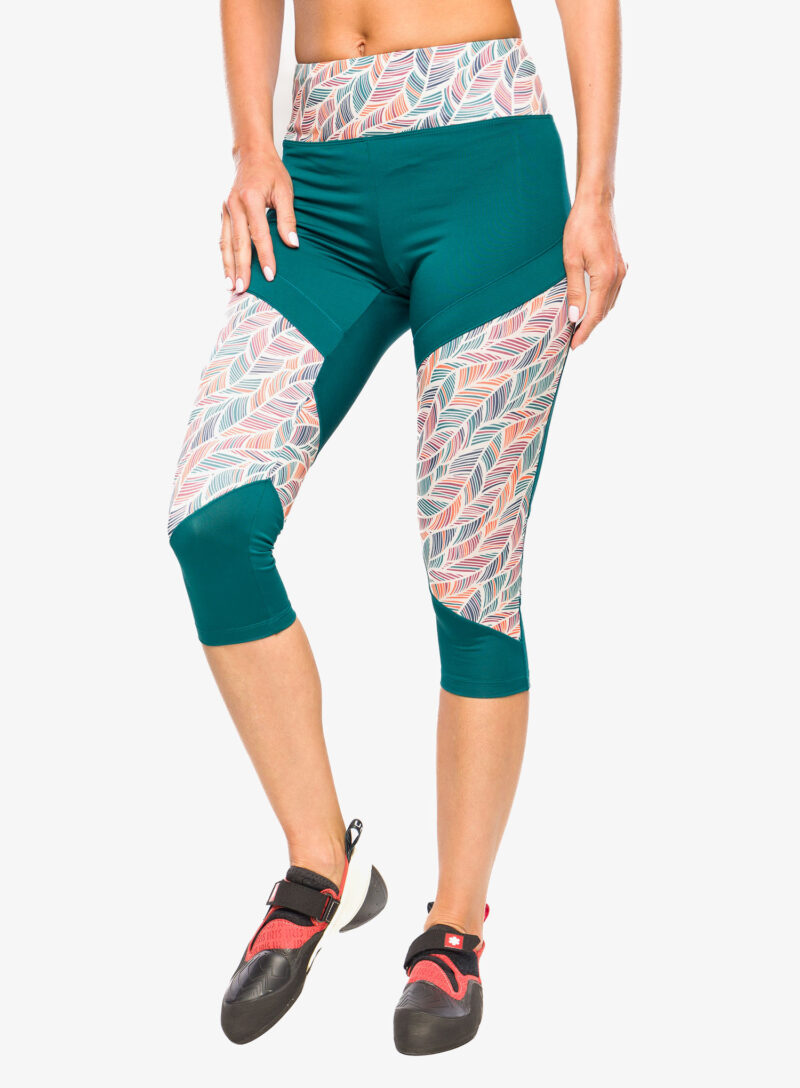 Cumpăra Colanti escaladă Ocun Rhea 3/4 Leggings - green deep teal