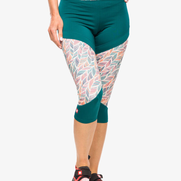 Colanti escaladă Ocun Rhea 3/4 Leggings - green deep teal