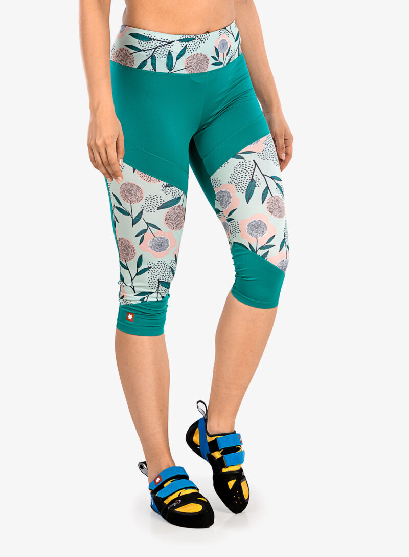 Colanti escaladă Ocun Rhea 3/4 Leggings - green porvelain