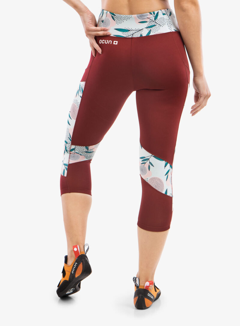 Colanti escaladă Ocun Rhea 3/4 Leggings - wine merlot preţ