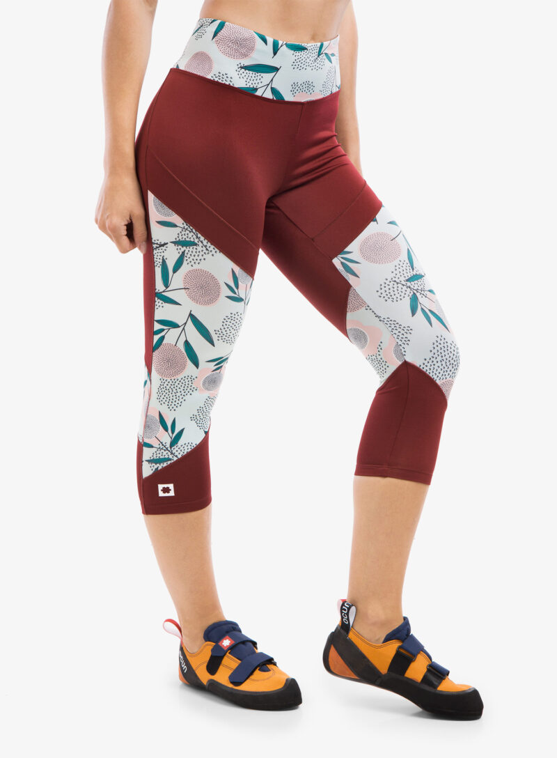 Cumpăra Colanti escaladă Ocun Rhea 3/4 Leggings - wine merlot