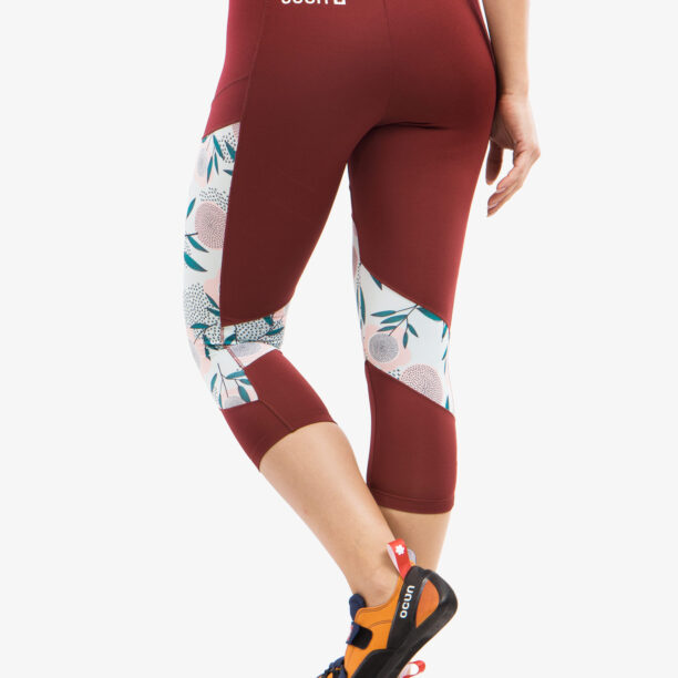 Preţ Colanti escaladă Ocun Rhea 3/4 Leggings - wine merlot