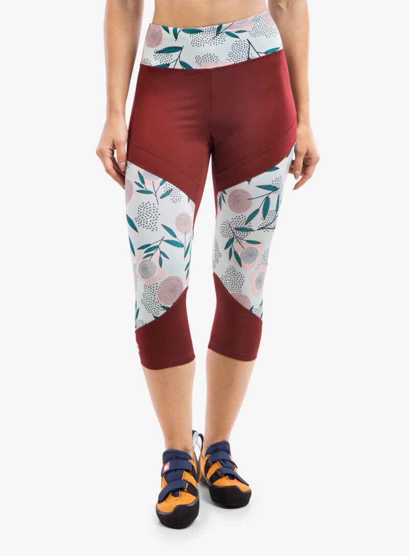 Colanti escaladă Ocun Rhea 3/4 Leggings - wine merlot