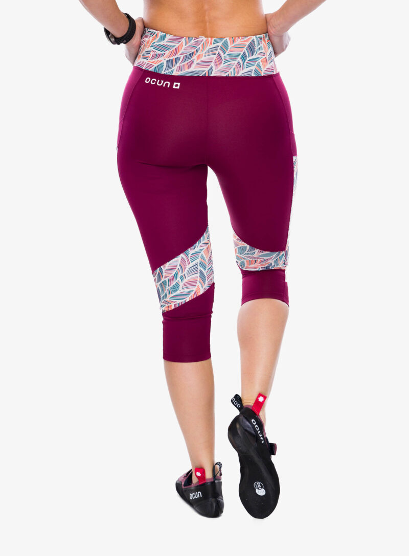 Preţ Colanti escaladă Ocun Rhea 3/4 Leggings - wine rhododendron