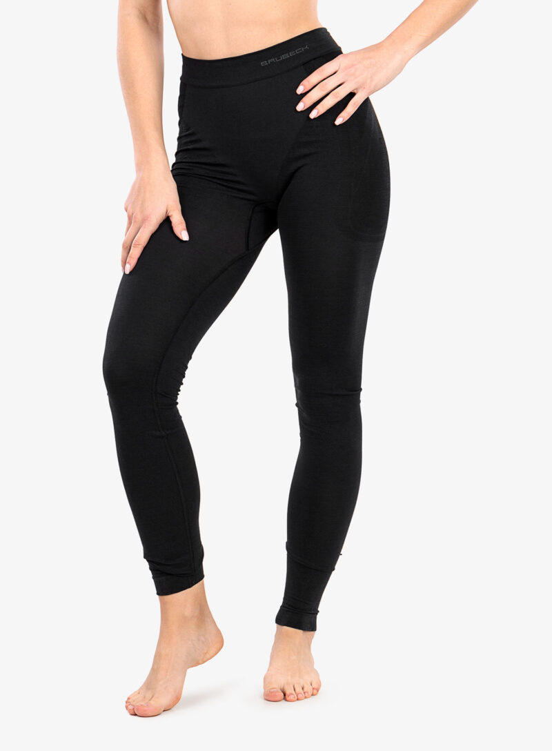 Colanti termici femei Brubeck Comfort Wool Leggings - black