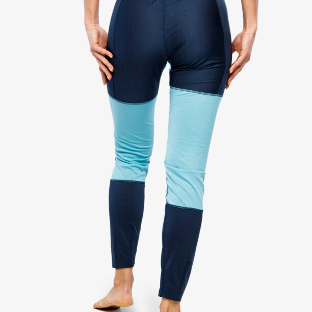 Colanti termici femei Haglofs Natural Blend Tech Long Johns - tarn blue/frost blue preţ