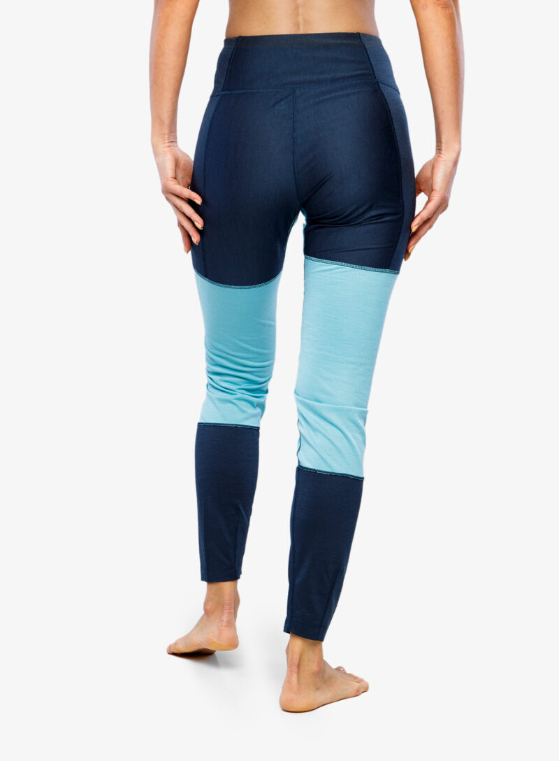 Colanti termici femei Haglofs Natural Blend Tech Long Johns - tarn blue/frost blue preţ