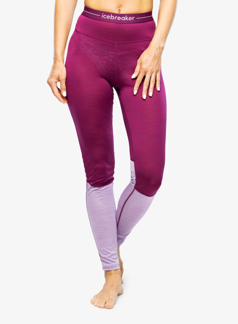 Cumpăra Colanti termici femei Icebreaker 125 ZoneKnit Leggings - berry