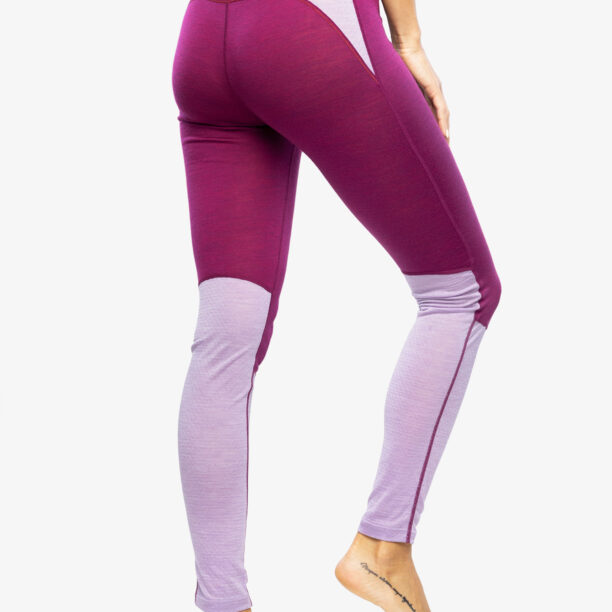 Preţ Colanti termici femei Icebreaker 125 ZoneKnit Leggings - berry