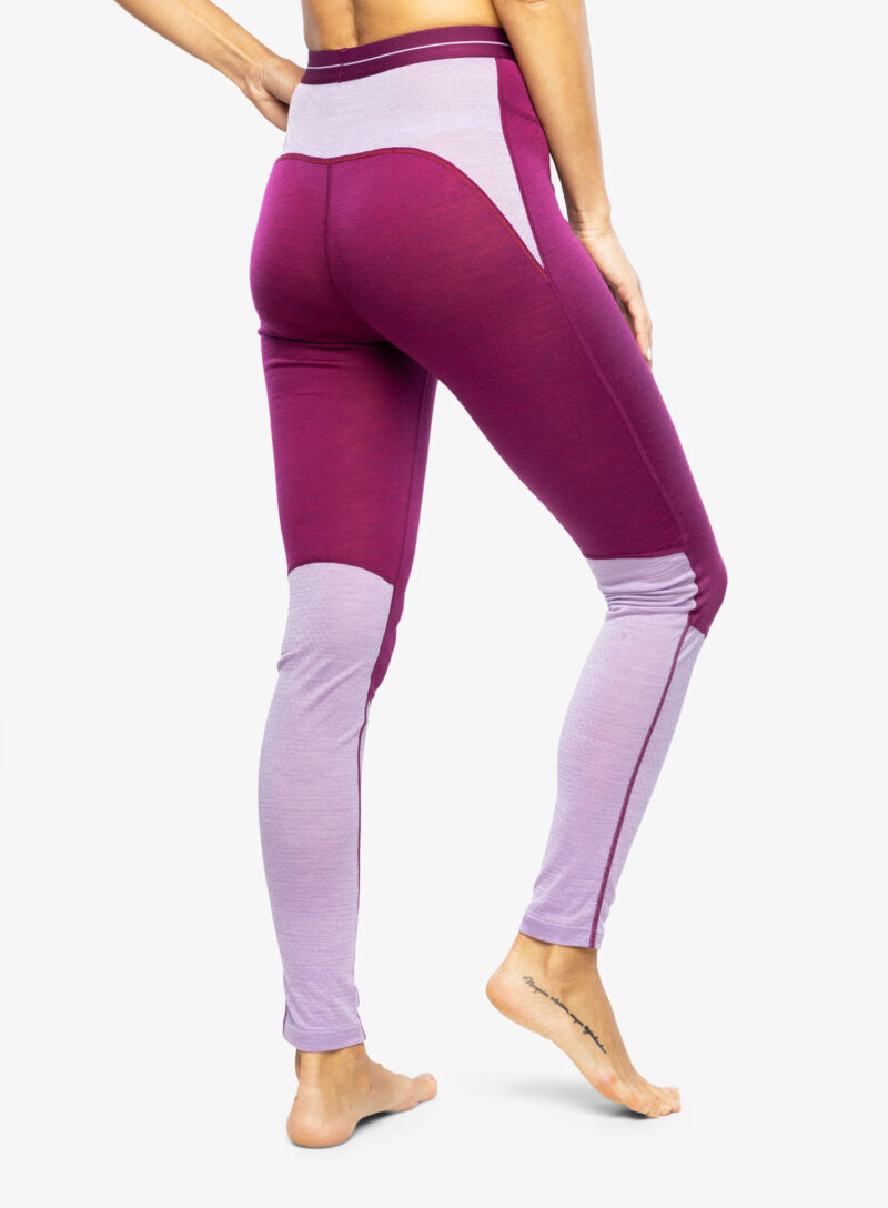 Preţ Colanti termici femei Icebreaker 125 ZoneKnit Leggings - berry