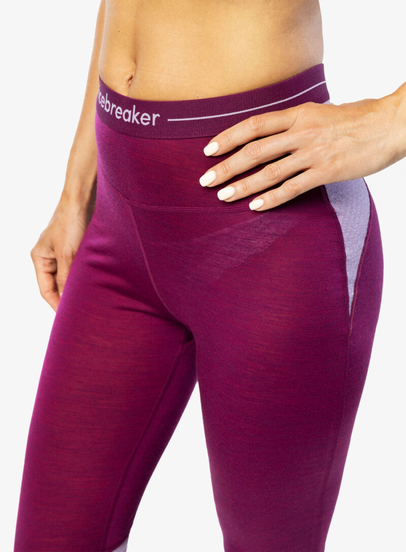 Original Colanti termici femei Icebreaker 125 ZoneKnit Leggings - berry