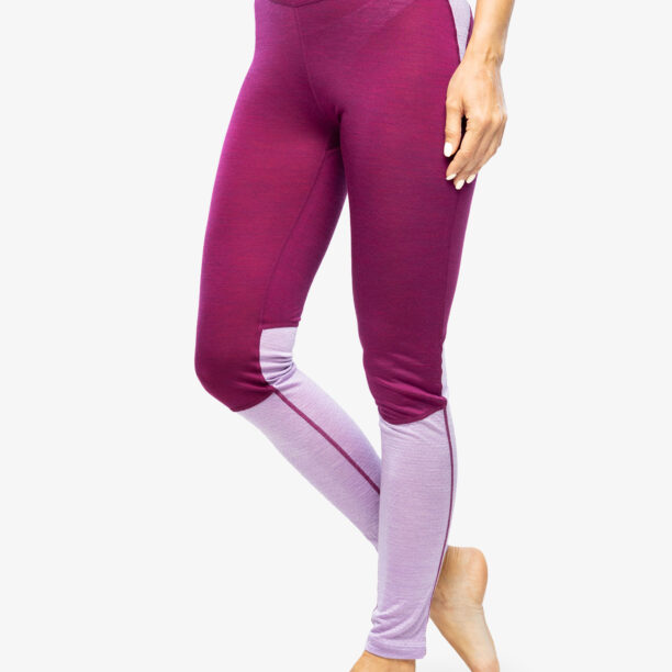 Colanti termici femei Icebreaker 125 ZoneKnit Leggings - berry