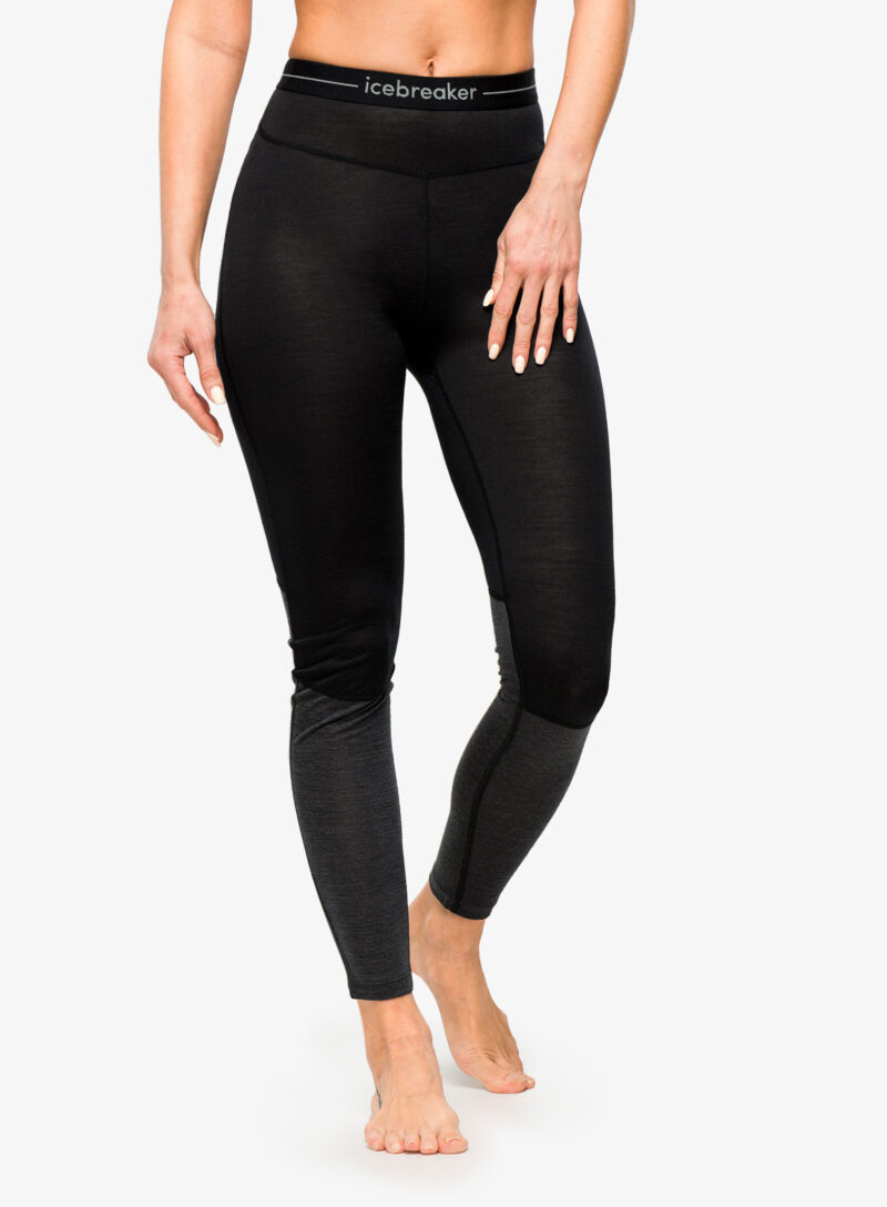 Cumpăra Colanti termici femei Icebreaker 125 ZoneKnit Leggings - black/jet