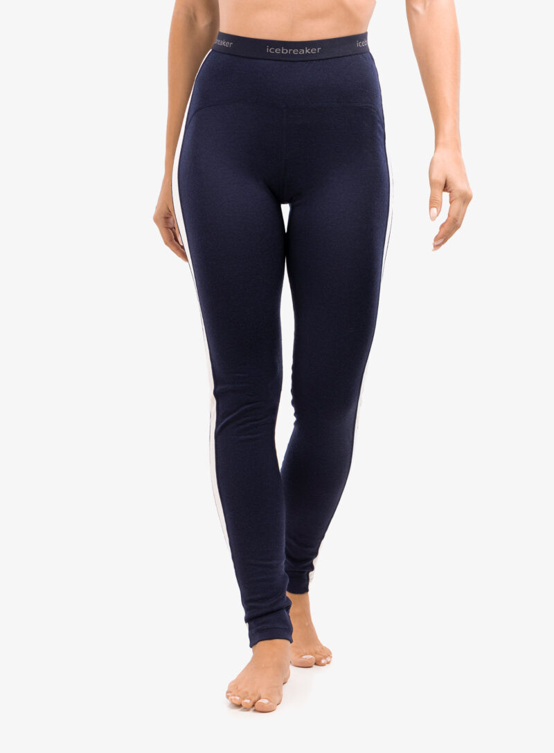 Original Colanti termici femei Icebreaker 200 Sonebula Leggings - midnight navy/snow