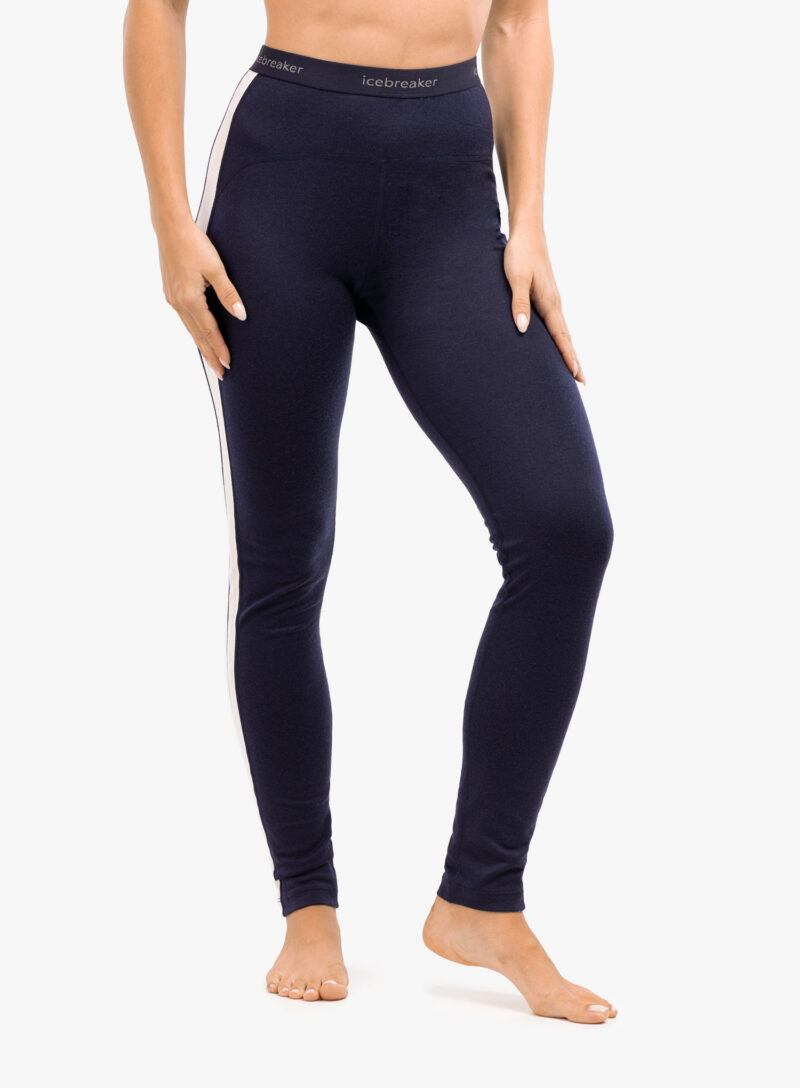 Colanti termici femei Icebreaker 200 Sonebula Leggings - midnight navy/snow