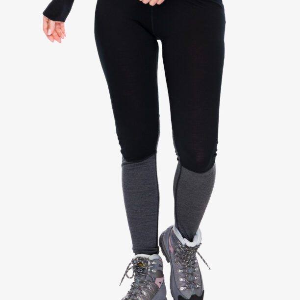 Colanti termici femei Icebreaker 200 ZoneKnit Leggings - black/jet hthr