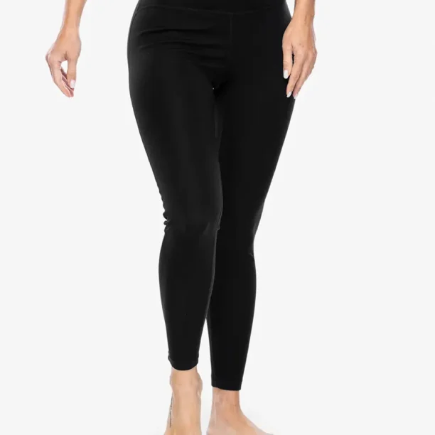 Colanti termici femei Icebreaker 300 Merino Fine Polar Leggings - black