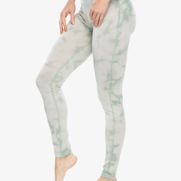 Original Colanti termici femei Icebreaker Merino 200 Oasis Leggings Cloud Dye - ashen/moss dk/cd