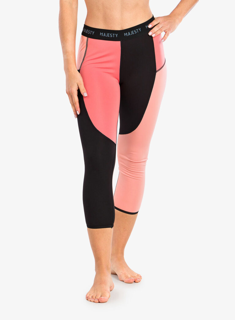 Colanti termici femei Majesty Surface Pants - black/coral