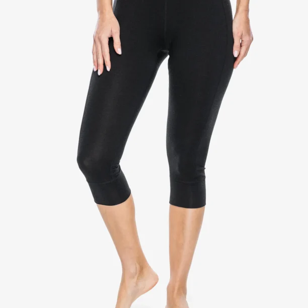 Colanti termici femei Mons Royale Cascade Merino Flex 200 3/4 Legging - black