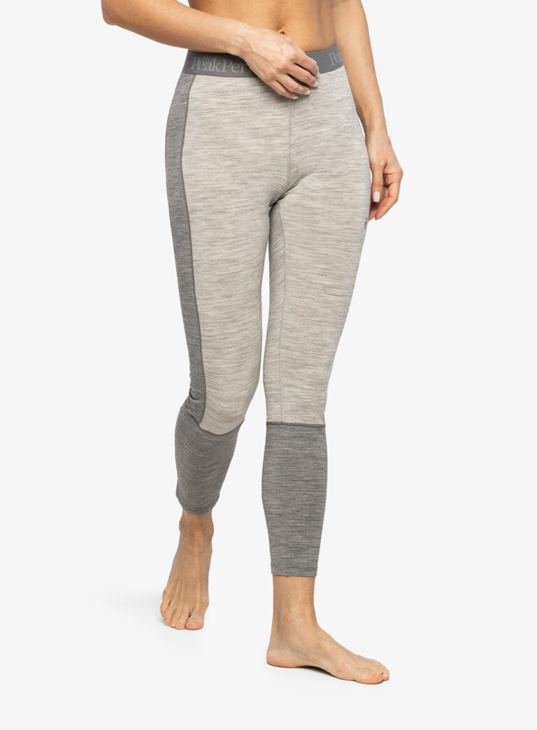 Preţ Colanti termici femei Peak Performance Magic Long John - med grey melange/grey melange