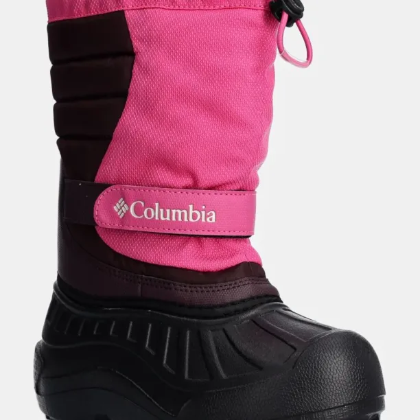 Columbia cizme de iarna copii POWDERBUG SNOWLITE culoarea roz