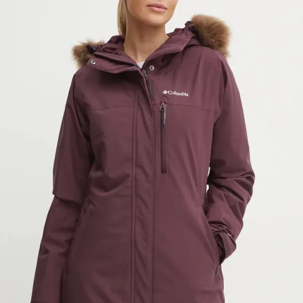 Columbia geaca de schi Ava Alpine culoarea bordo