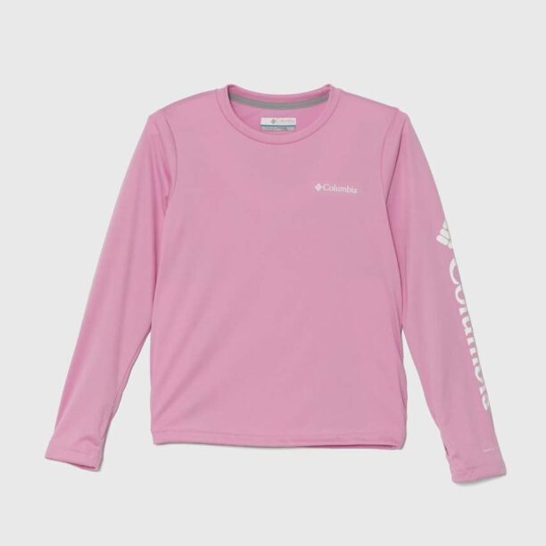 Columbia longsleeve copii Fork Stream Long Sl culoarea roz