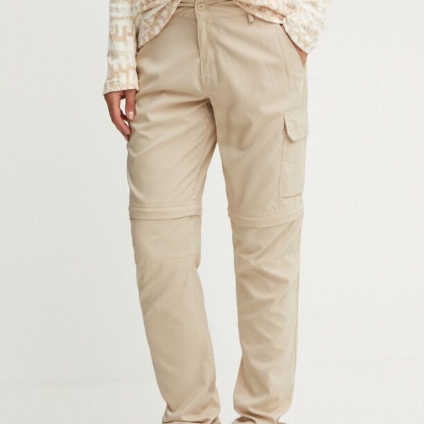 Columbia pantaloni de exterior Silver Ridge Utility culoarea bej