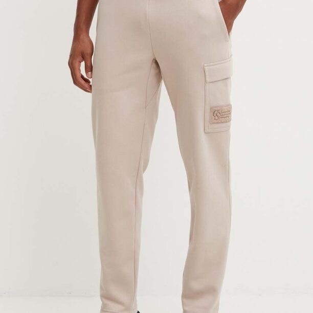 Columbia pantaloni de trening Wallowa Fleece culoarea bej