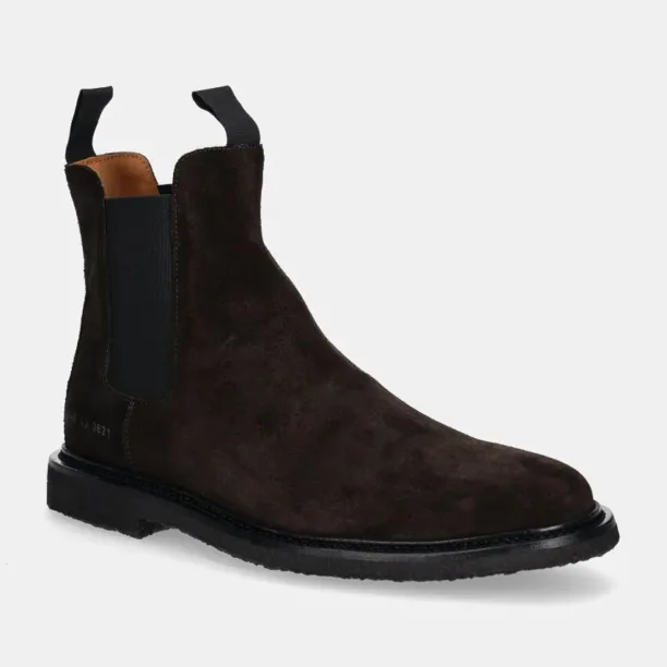 Common Projects botine din piele intoarsa Chelsea in Waxed Suede barbati