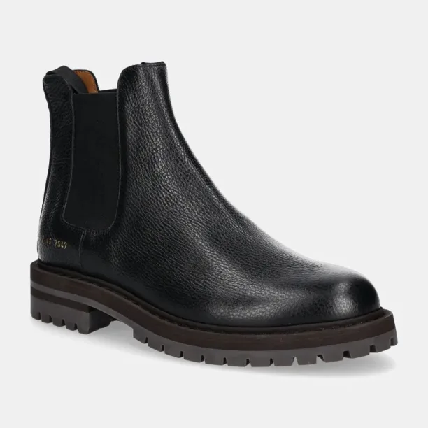 Common Projects ghete chelsea de piele Chelsea Workboot in Leather barbati