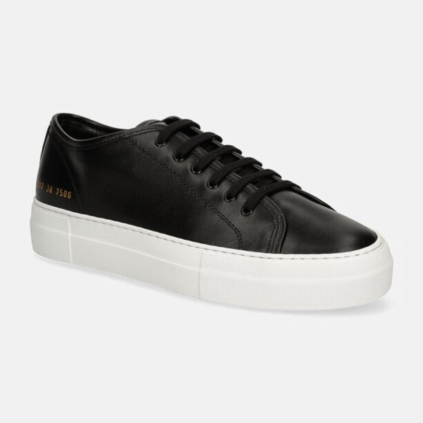 Common Projects sneakers din piele Tournament Low Super in Leather culoarea negru