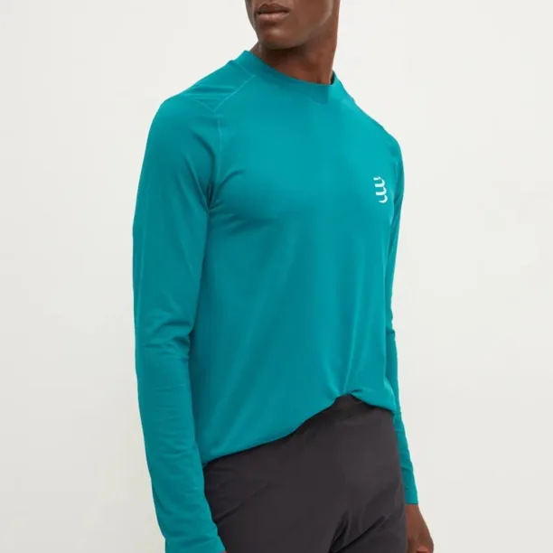 Compressport longsleeve pentru alergare Performance culoarea verde