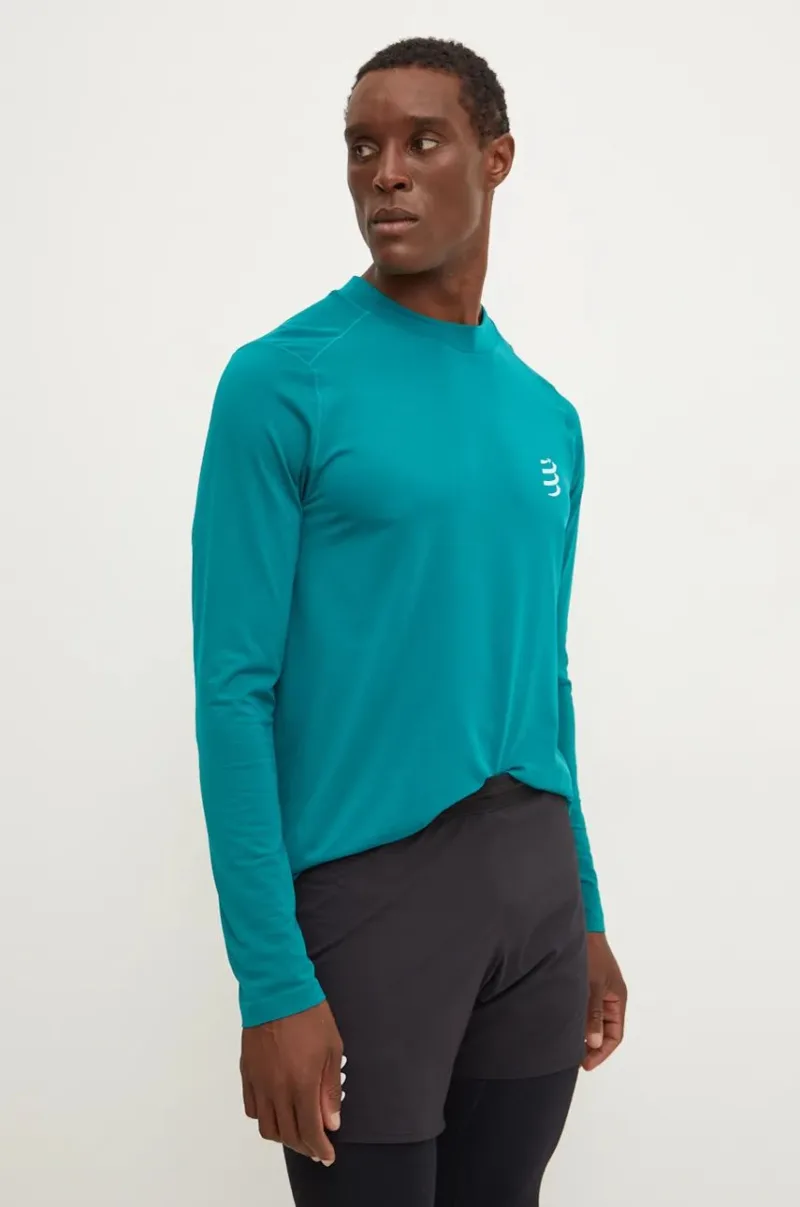 Compressport longsleeve pentru alergare Performance culoarea verde