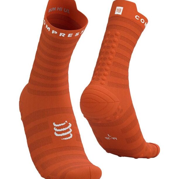 Compressport sosete Pro Racing Socks v4.0 Ultralight Run High - White/Alloy XU00050B