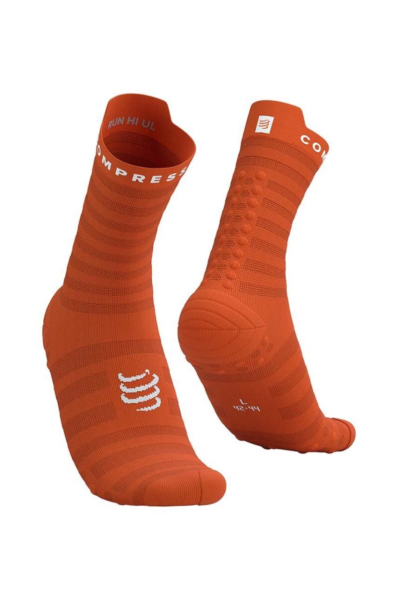 Compressport sosete Pro Racing Socks v4.0 Ultralight Run High - White/Alloy XU00050B