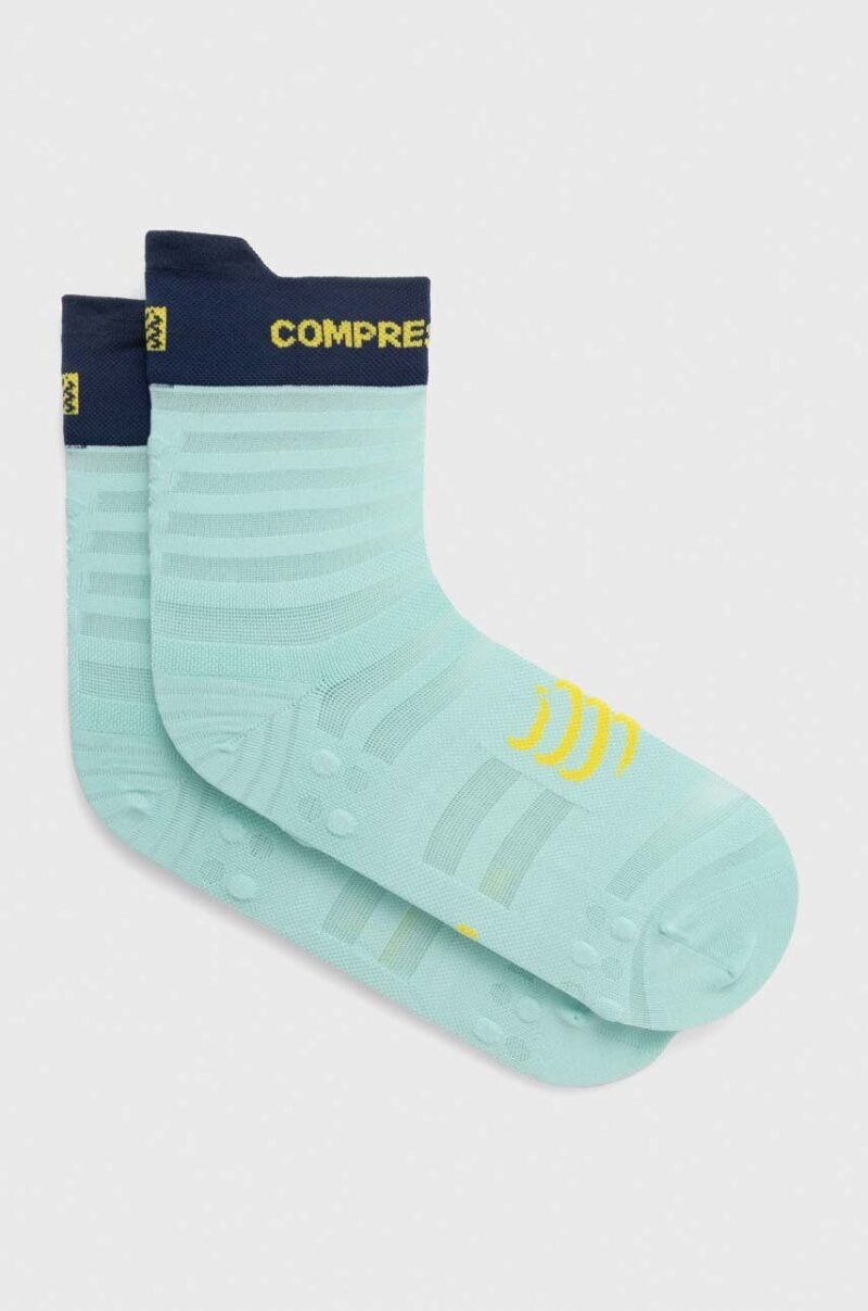 Compressport sosete Pro Racing Socks v4.0 Ultralight Run High - White/Alloy XU00050B