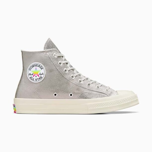 Converse tenisi Chuck 70 Hi Pride culoarea argintiu