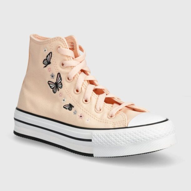 Converse tenisi copii A07355C culoarea portocaliu