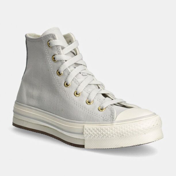 Converse tenisi copii CHUCK TAYLOR ALL STAR EVA LIFT culoarea gri