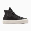 Converse tenisi de piele Chuck Taylor All Star Lift culoarea negru