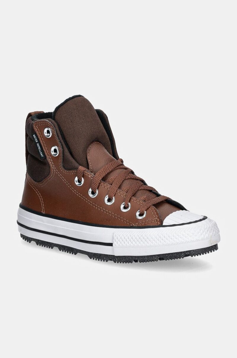 Converse tenisi de piele pentru copii CHUCK TAYLOR AS BERKSHIRE BOOT culoarea maro