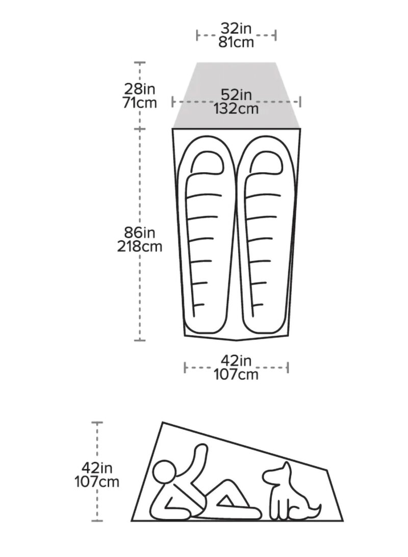 Cort 2 persoane Big Agnes Fly Creek Hv Ul2 Solution Dye - gray/greige preţ