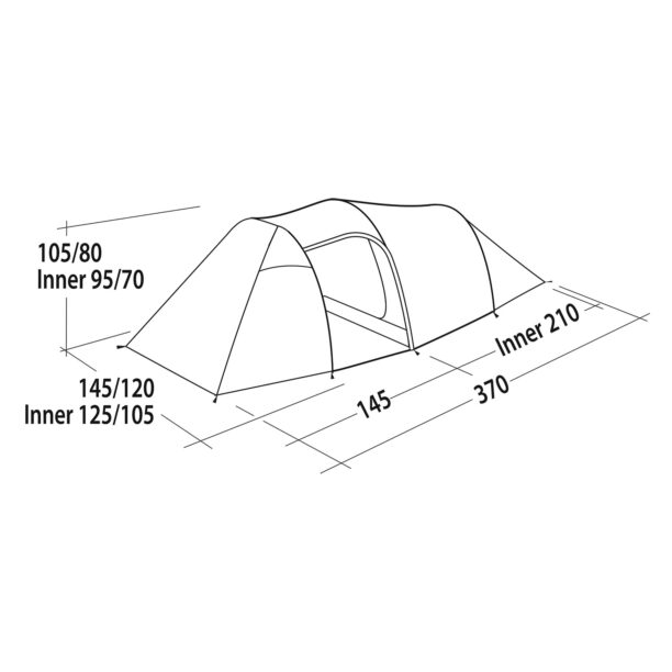 Cort 2 persoane Easy Camp Magnetar 200 - rustic green preţ