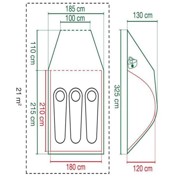 Cort 3 persoane Coleman Kobuk Plus 3 preţ