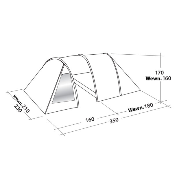 Cort 3 persoane Easy Camp Galaxy 300 - rustic green preţ