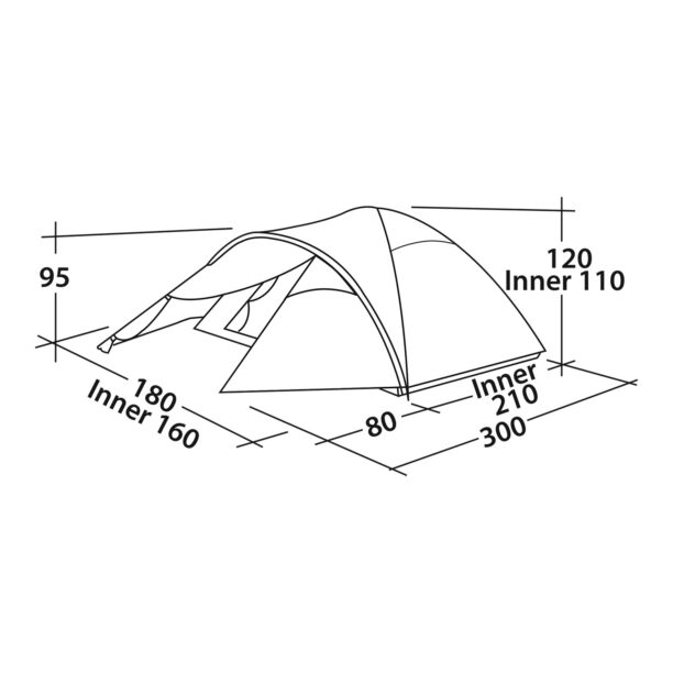 Cumpăra Cort 3 persoane Easy Camp Quasar 300 - steel blue