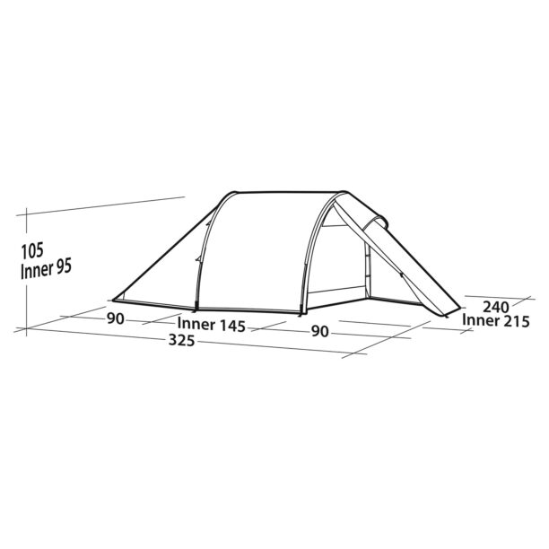 Cort 3 persoane Easy Camp Vega 300 Compact preţ