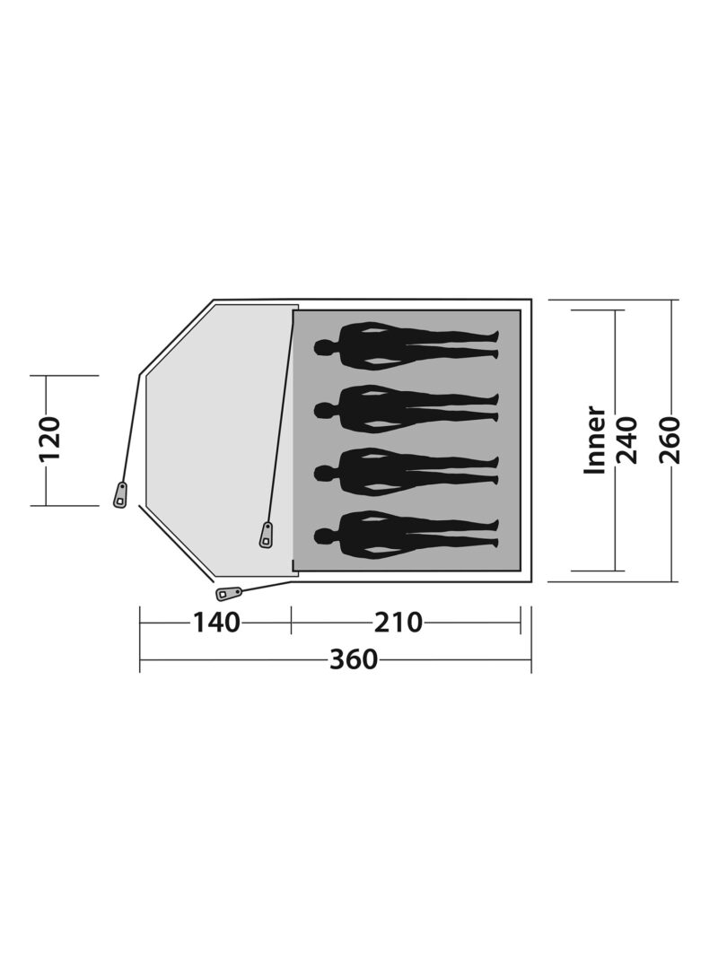 Cumpăra Cort 4 persoane Easy Camp Blazar 400 - steel blue